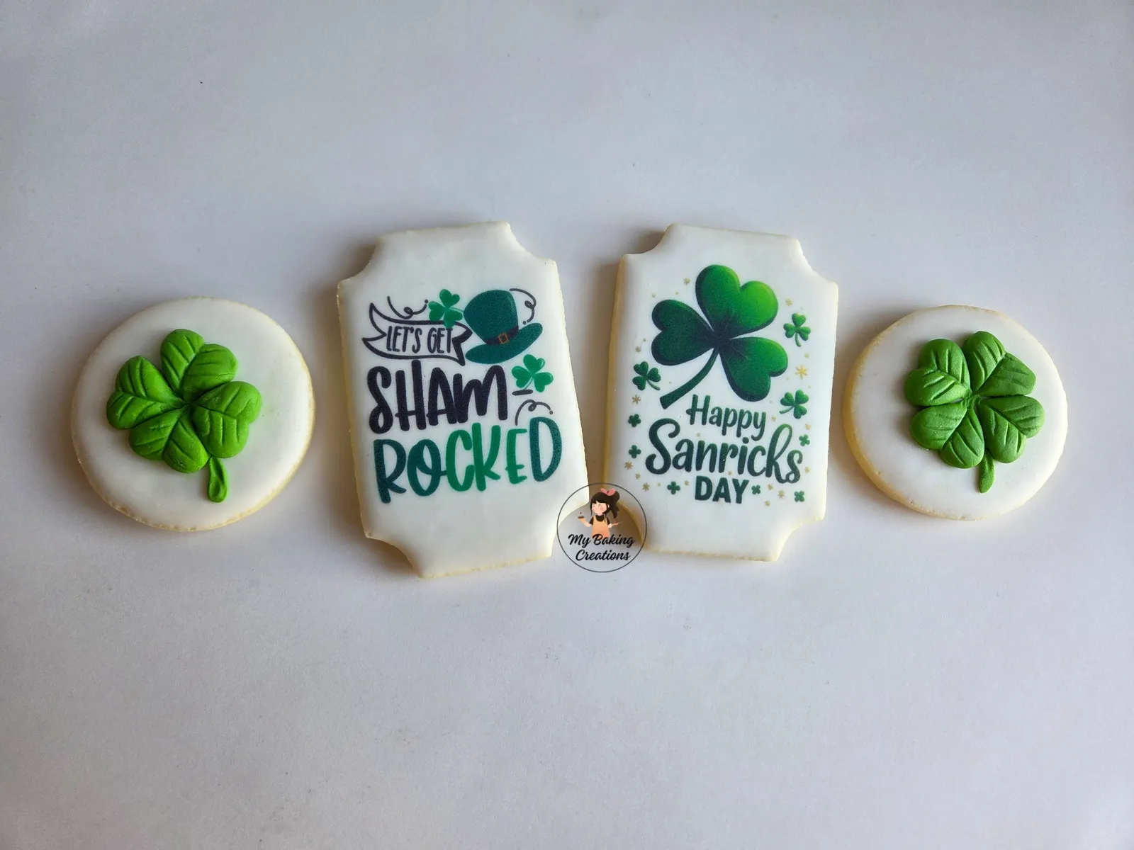 Custom printed St Patricks Day cookies Bay Area bakery